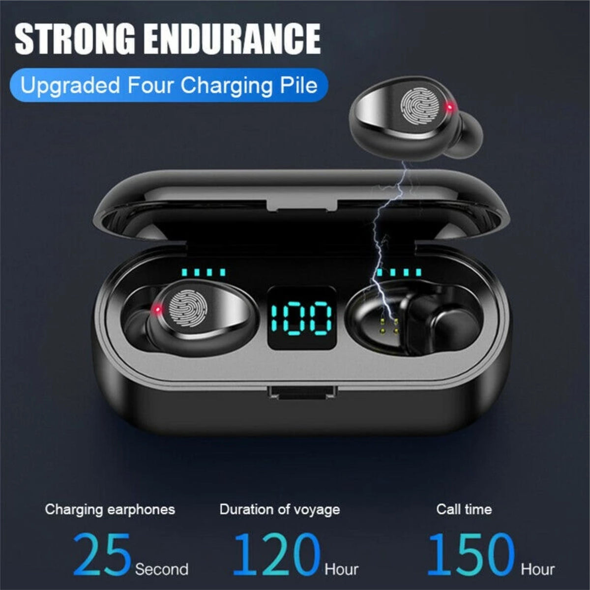 Audifonos Bluetooth F9-5 Power Bank